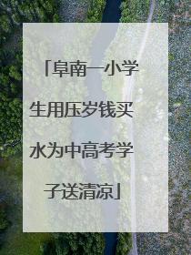 阜南一小学生用压岁钱买水为中高考学子送清凉
