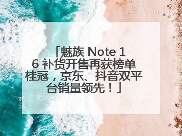 魅族 Note 16 补货开售再获榜单桂冠，京东、抖音双平台销量领先！