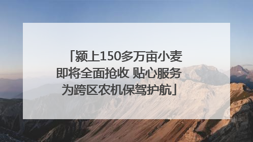 颍上150多万亩小麦即将全面抢收 贴心服务为跨区农机保驾护航
