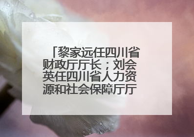 黎家远任四川省财政厅厅长；刘会英任四川省人力资源和社会保障厅厅长；省人大常委会任免一批干部