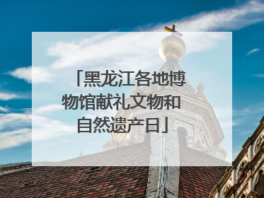 黑龙江各地博物馆献礼文物和自然遗产日