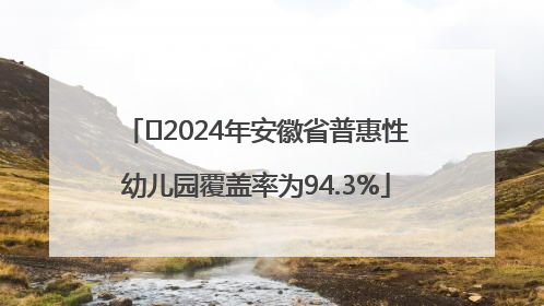 ﻿2024年安徽省普惠性幼儿园覆盖率为94.3%