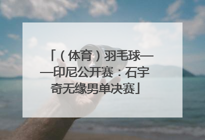 （体育）羽毛球——印尼公开赛：石宇奇无缘男单决赛
