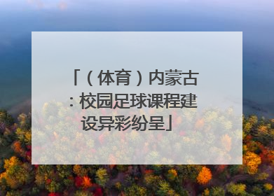 （体育）内蒙古：校园足球课程建设异彩纷呈