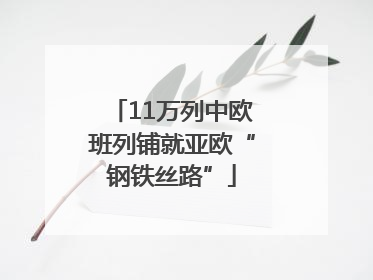 11万列中欧班列铺就亚欧“钢铁丝路”