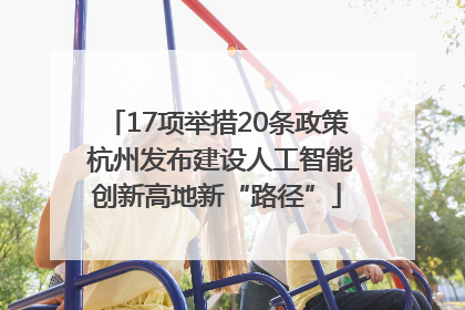 17项举措20条政策 杭州发布建设人工智能创新高地新“路径”