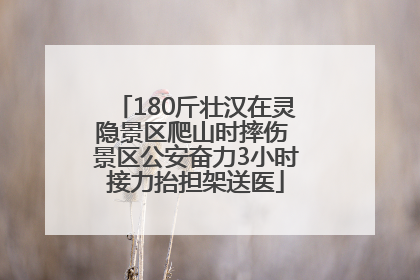 180斤壮汉在灵隐景区爬山时摔伤 景区公安奋力3小时接力抬担架送医