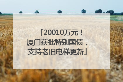 20010万元！厦门获批特别国债，支持老旧电梯更新