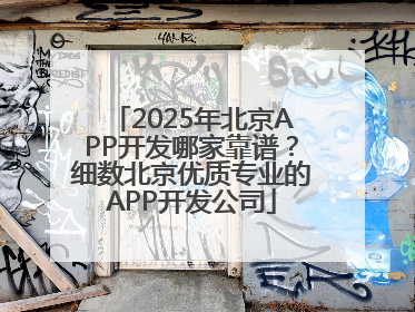 2025年北京APP开发哪家靠谱？细数北京优质专业的APP开发公司
