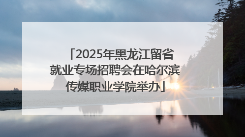 2025年黑龙江留省就业专场招聘会在哈尔滨传媒职业学院举办
