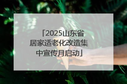 2025山东省居家适老化改造集中宣传月启动