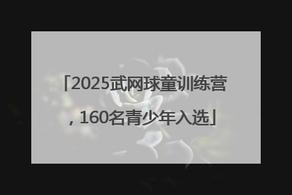 2025武网球童训练营，160名青少年入选