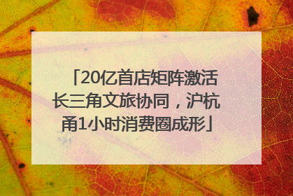 20亿首店矩阵激活长三角文旅协同，沪杭甬1小时消费圈成形