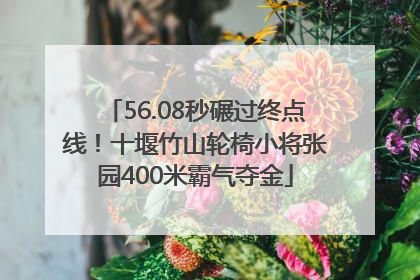56.08秒碾过终点线！十堰竹山轮椅小将张园400米霸气夺金
