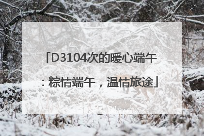 D3104次的暖心端午：粽情端午，温情旅途